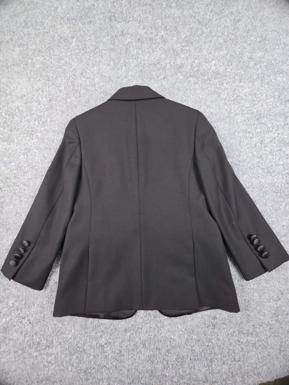 Polo Ralph Lauren Boys Wool Peak Lapel Tuxedo Jacket Blazer Black Size 5 Italy